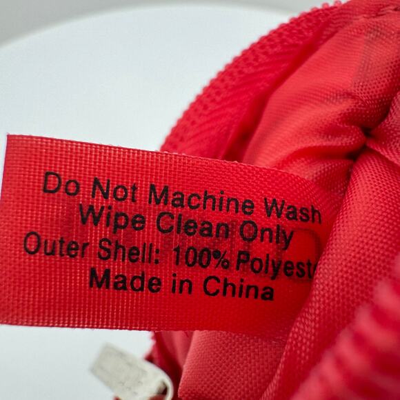 Marimekko for Clinique zip coin purse case change wallet 4"x3" red pink NEW - Picture 5 of 6